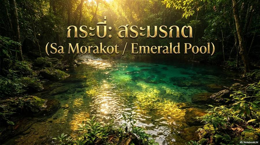 กระบี่ สระมรกต น้ำสีเขียวมรกต