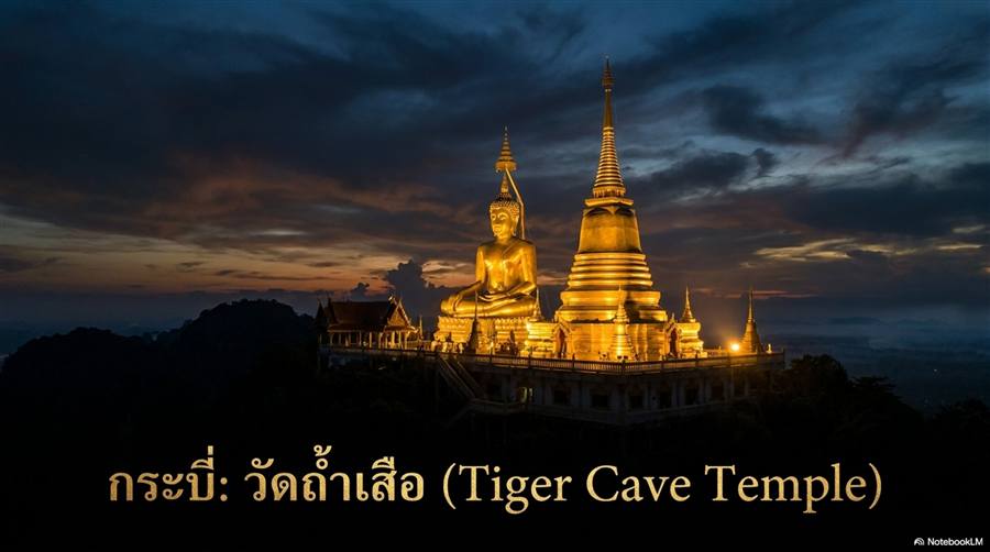 กระบี่ วัดถ้ำเสือ วัดบนเนินเขา